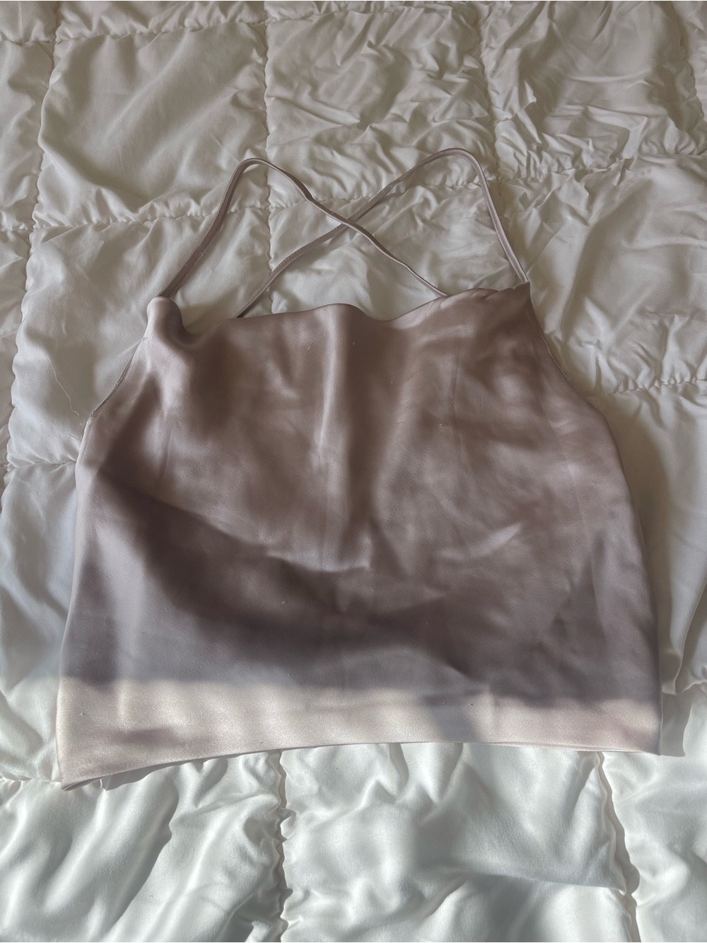 Women's Satin Cami Top in Dusty Mauve - Sleek Strappy Tank